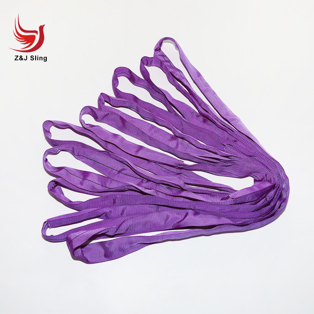 Polyester Webbing Soft Flexible Round Sling for Lifting